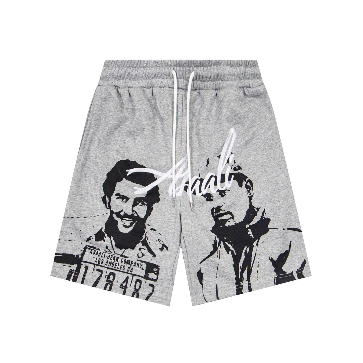 ASAALL Portrait Graphic Drawstring Shorts — front
